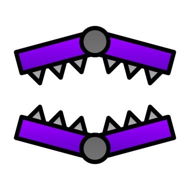 Bir karikatür çelenk simgesinin vektör çizimi