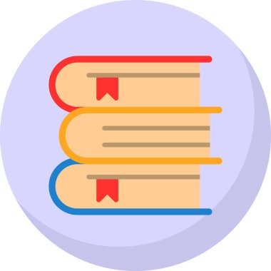 Kitap simgesi, vektör illüstrasyonu basit tasarım