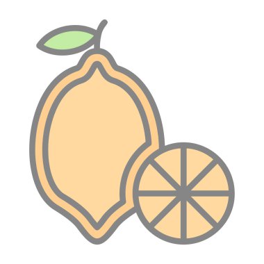 lemon. Web simgesi basit illüstrasyon