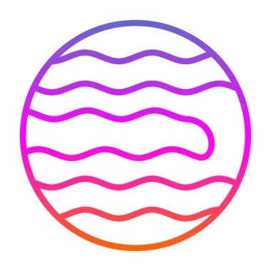 gezegen simgesi, vektör illüstrasyonu basit tasarım