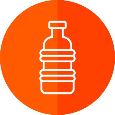 Plastik şişe simgesinin vektör çizimi       