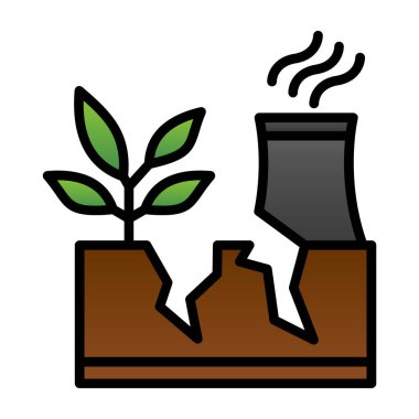 Bitki simgesi. bitki, bitki ve bitki teması. Yalnız tasarım. vektör illüstrasyonu