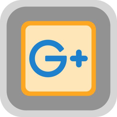 Google Plus web simgesi vektör çizimi