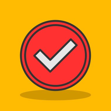 İşaretleme simgesinin vektör illüstrasyonu 