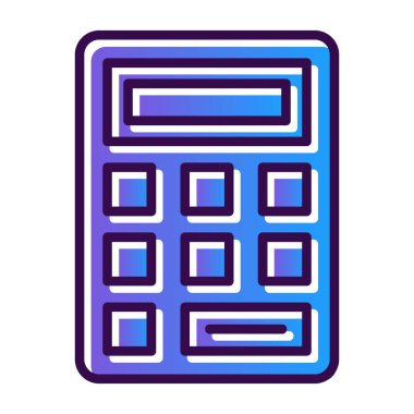 Basit Hesaplayıcı Simgesi, vektör illüstrasyonu