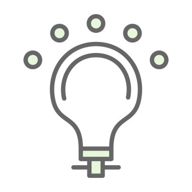 ampul simgesi, vektör illüstrasyonu 