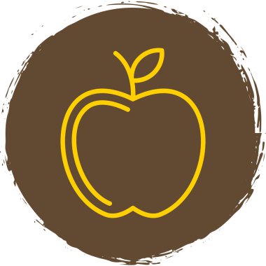 Elma. Web simgesi basit illüstrasyon