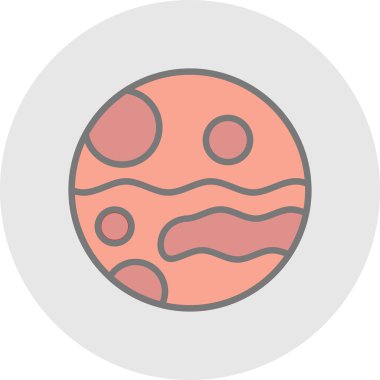 Mars ikon vektör illüstrasyonu 