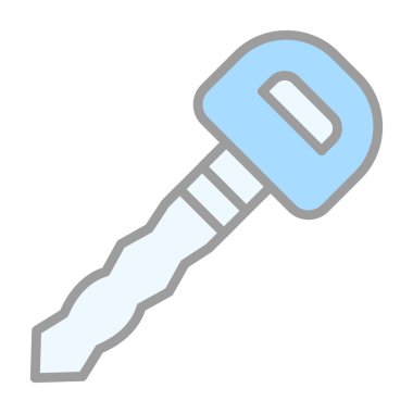 Araba anahtarı. Web simgesi basit illüstrasyon              