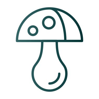 Mantar. Web simgesi basit illüstrasyon