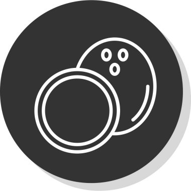 Hindistan cevizi yemeği. Web simgesi basit illüstrasyon