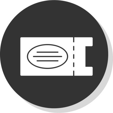 bilet ikonu vektör illüstrasyonu