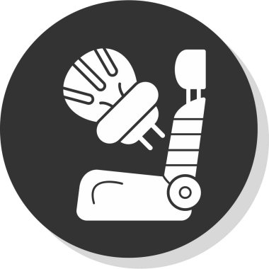 Hava yastığı sandalye simgesi taslak biçimi 