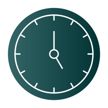 Saat. Web simgesi basit illüstrasyon                  