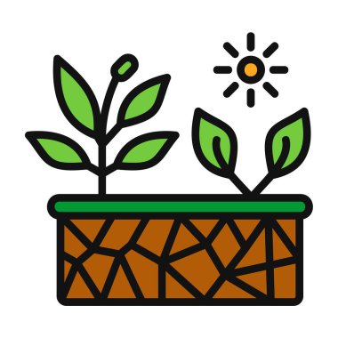 bahçe simgesine bitki koy, taslak biçimi