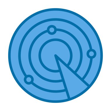 Radar modern simgesinin vektör illüstrasyonu              