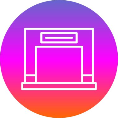 şömine simgesi vektör illüstrasyonu