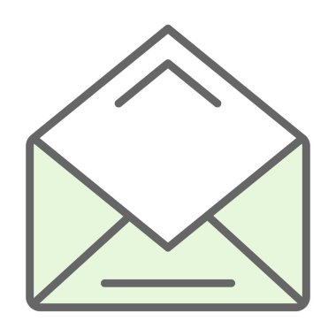 Basit harf zarfı simgesi, vektör illüstrasyonu