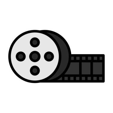 Video kamera simgesi, düz biçim