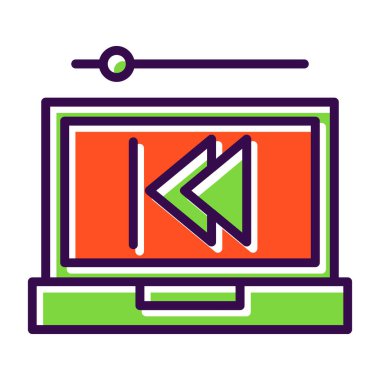 Geri dön, oku geri götür, sol vektör simgesi. Geriye, önceki düğme 