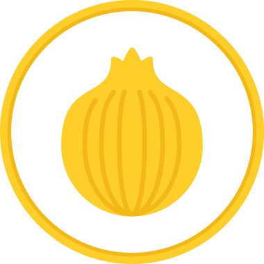 Soğan vektörü simgesi, illüstrasyon 