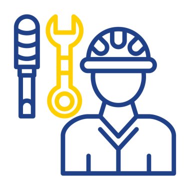 Tamirci web simgesi, vektör illüstrasyonu