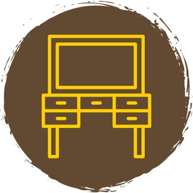 Tablo simgesi giydiriliyor Basit logo vektör çizimi