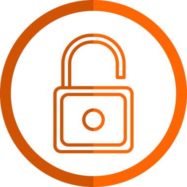 Ağ kilidini aç basit illüstrasyon izole edildi 