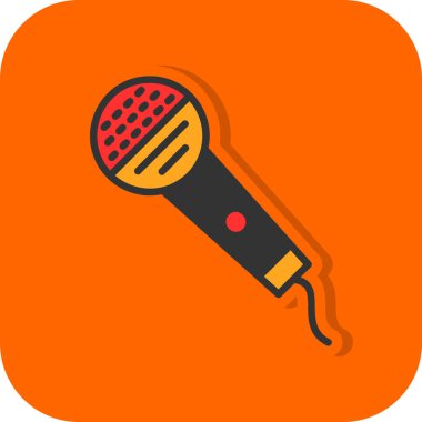 mikrofon simgesi vektör illüstrasyonu