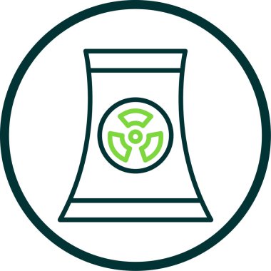 Nükleer. Web simgesi basit illüstrasyon