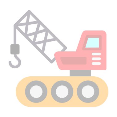 Yapı vinci simgesi web basit illüstrasyon