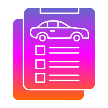 belge simgesi, vektör illüstrasyonu basit tasarım