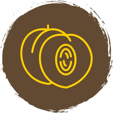 Nektarin. Web simgesi basit illüstrasyon