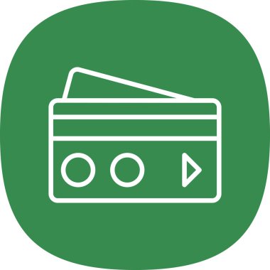 Banka Kart simgesi vektör illüstrasyonu 