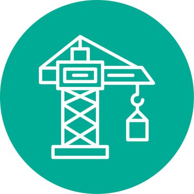 Yapı vinci simgesi web basit illüstrasyon