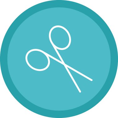 İzole edilmiş arkaplanda makas simgesi