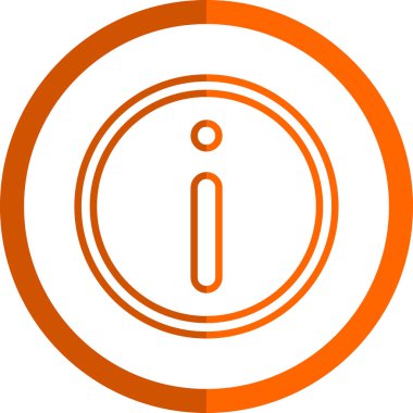 Basit bilgi işareti simgesi, vektör illüstrasyonu