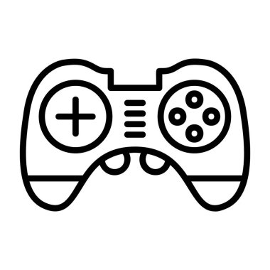 Oyun denetleyici web simgesi basit vektör illüstrasyonu 