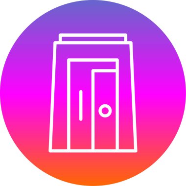 Kapı simgesinin vektör illüstrasyonu