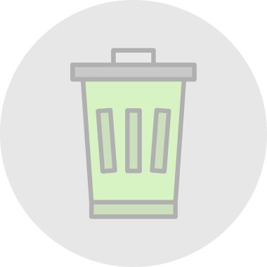 Çöp kutusu web simgesi. Vektör illüstrasyonu.