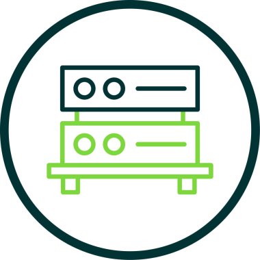 Basit sunucu simgesi, vektör illüstrasyonu