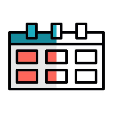 Takvim simgesi vektör illüstrasyonu