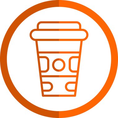 Kağıt bardak ağ simgesi, vektör illüstrasyonu. Kahve hazır. 