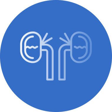 Vektör illüstrasyonu, Böbrekler Tıbbi simgesi 