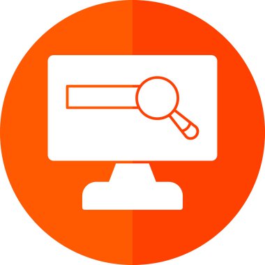 Büyüteç simgesi, düz stil, arama sembolü. Vektör illüstrasyonu