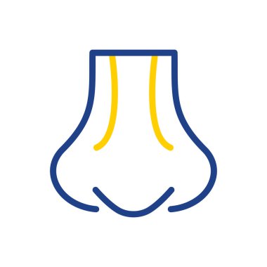 Beyaz arkaplan ile sarı ve mavi sıvı vektör simgesi