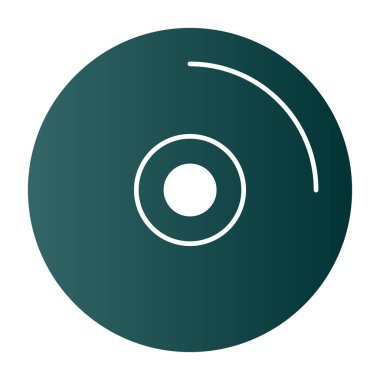 CD mi? Web simgesi basit illüstrasyon