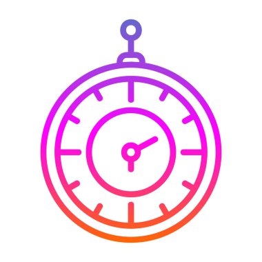 Eski saat logo web simgesi basit illüstrasyon 