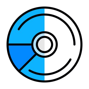 CD mi? Web simgesi basit illüstrasyon