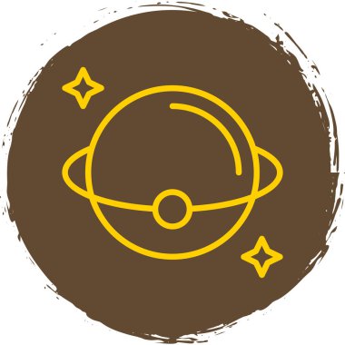 gezegen simgesi, vektör illüstrasyonu basit tasarım